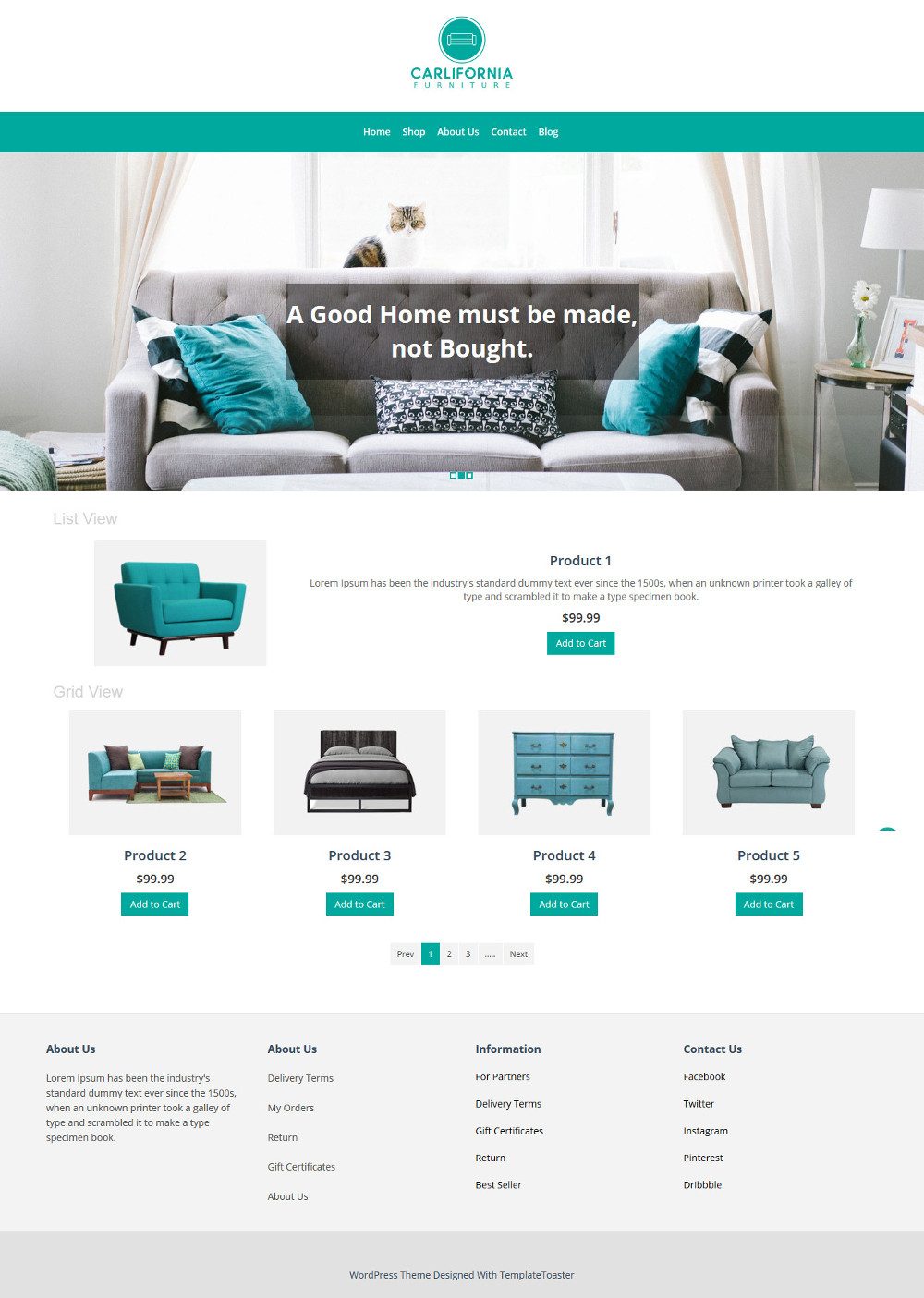 Carlifornia Furniture WooCommerce Theme