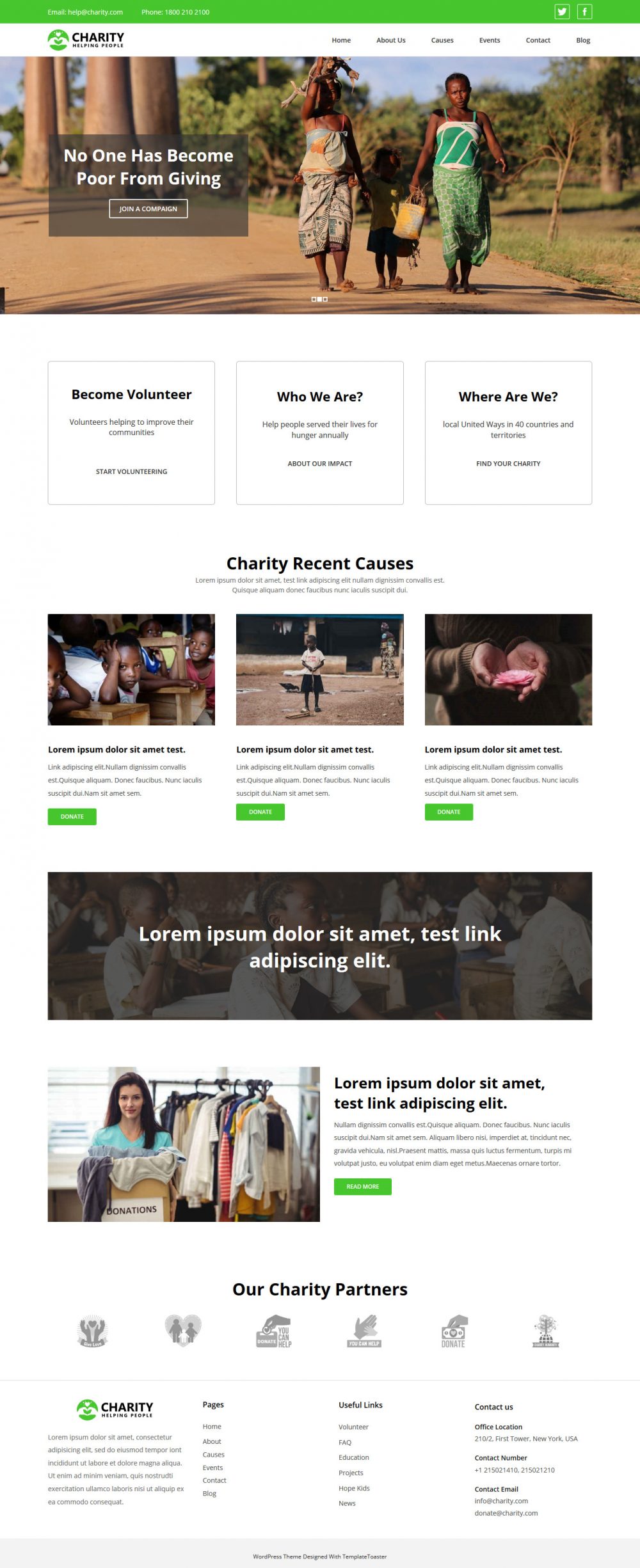 Charity and Fundraising Free WordPress