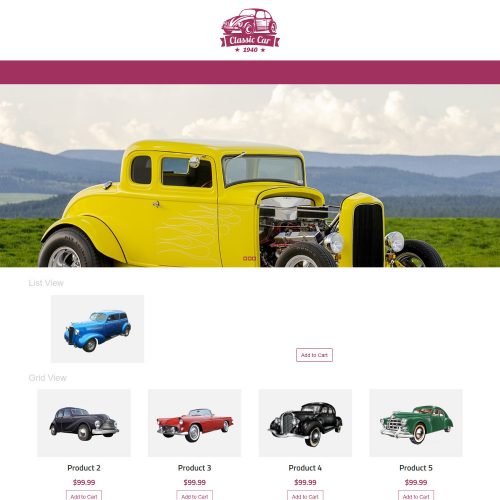 Classic car Automobile WooCommerce Theme