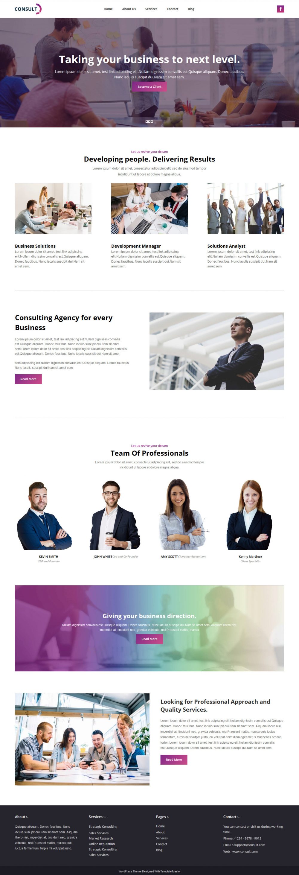 Consult Consulting Company Free WordPress Theme