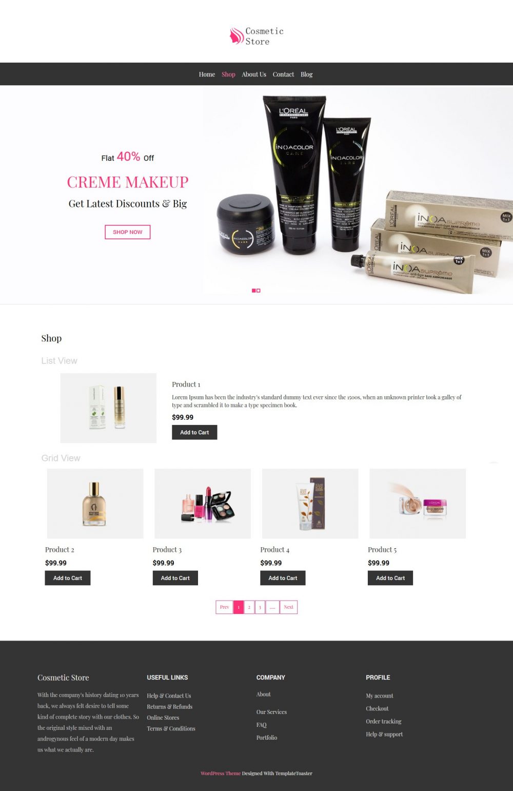 Cosmetic Store - Beauty Shop WooCommerce Theme