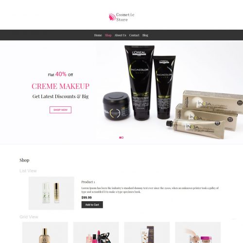 Cosmetic Store - Beauty Shop WooCommerce Theme