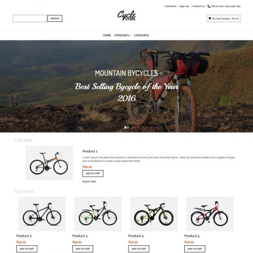 Cycle Store - PrestaShop Theme