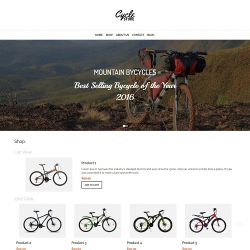 Cycle Store - WooCommerce Theme