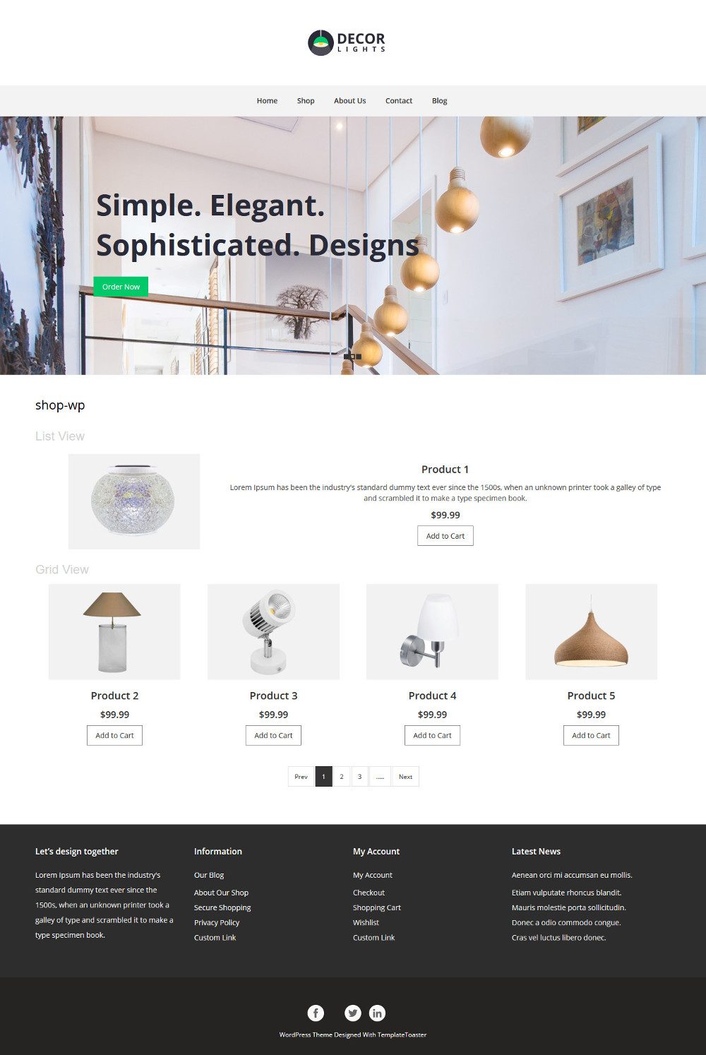 Decor Lights Home Lights WooCommerce Theme