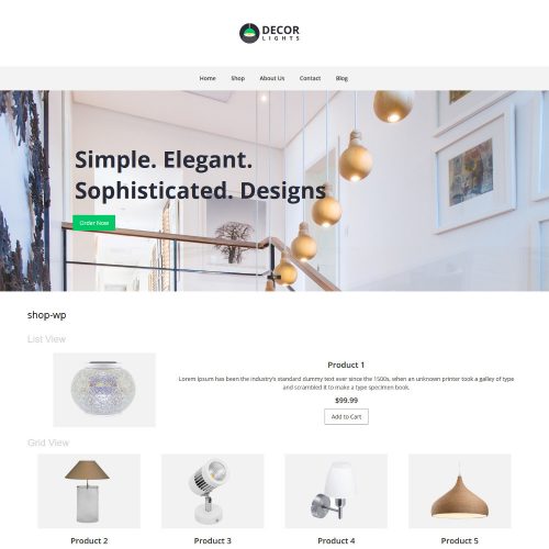 Decor Lights Home Lights WooCommerce Theme