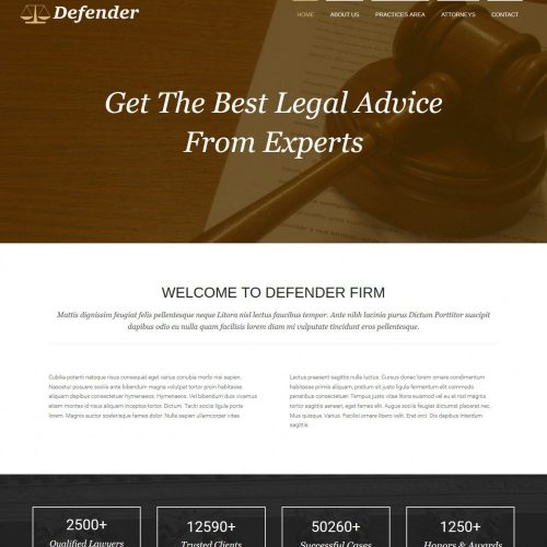 Defender - Responsive WordPress Theme for Laywers