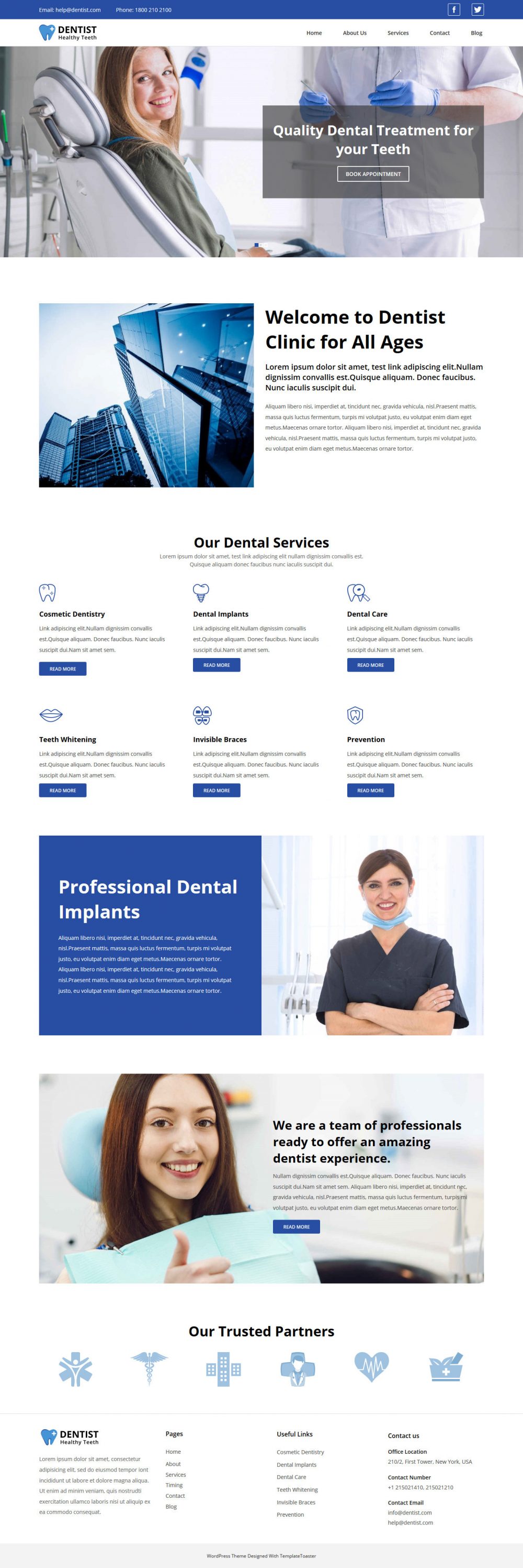 Dentist And Doctor Free Joomla Template