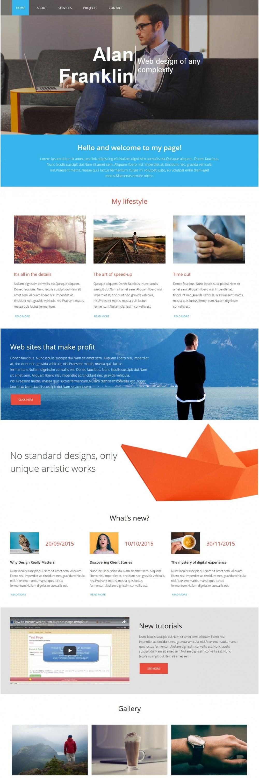 Designer Portfolio - Responsive WordPress Personal Portfolio Theme