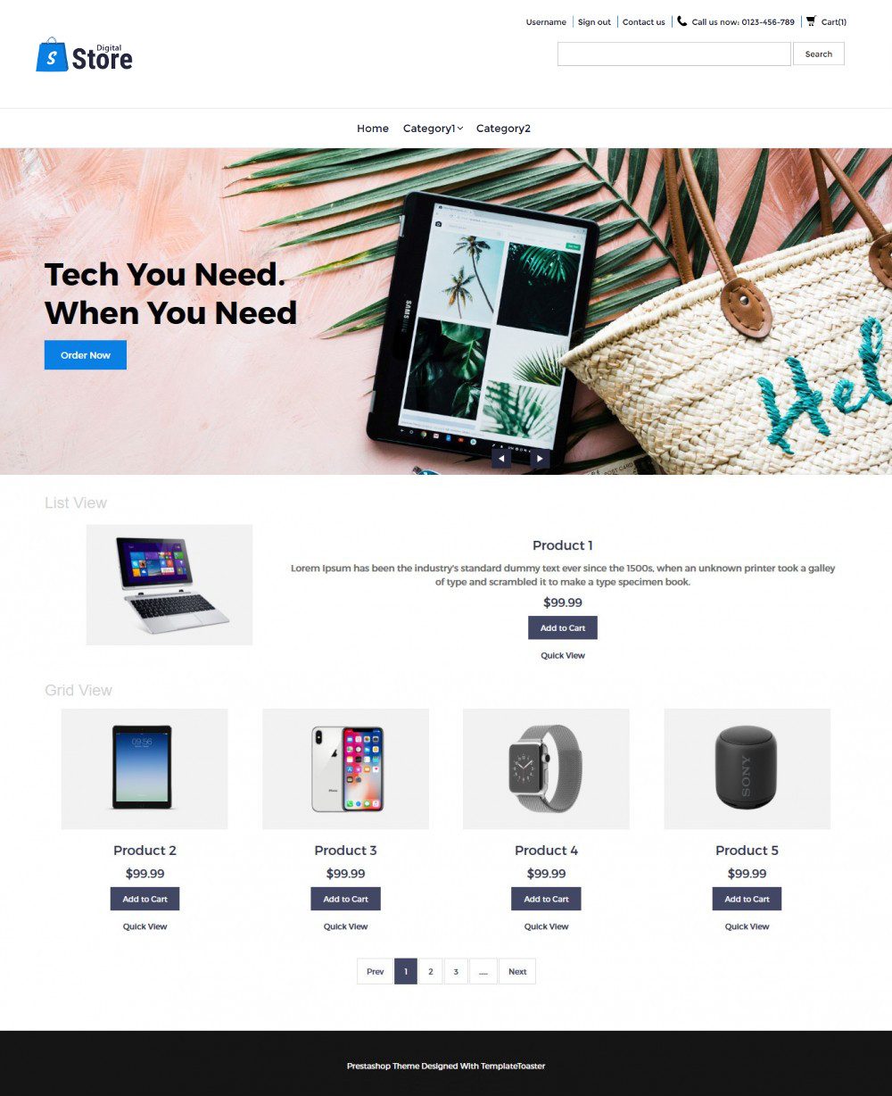 Digital Store Digital Products PrestaShop Theme