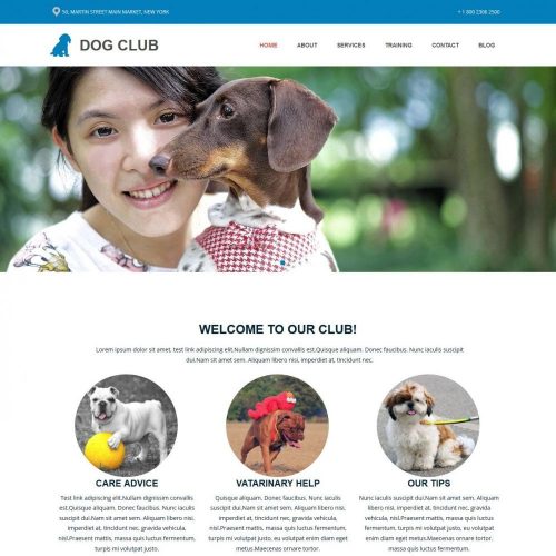 Dog Club - WordPress Theme for Dog Club