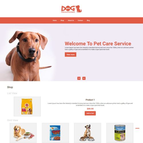 Dog Food and Accessories Online Store WooCommerce Theme