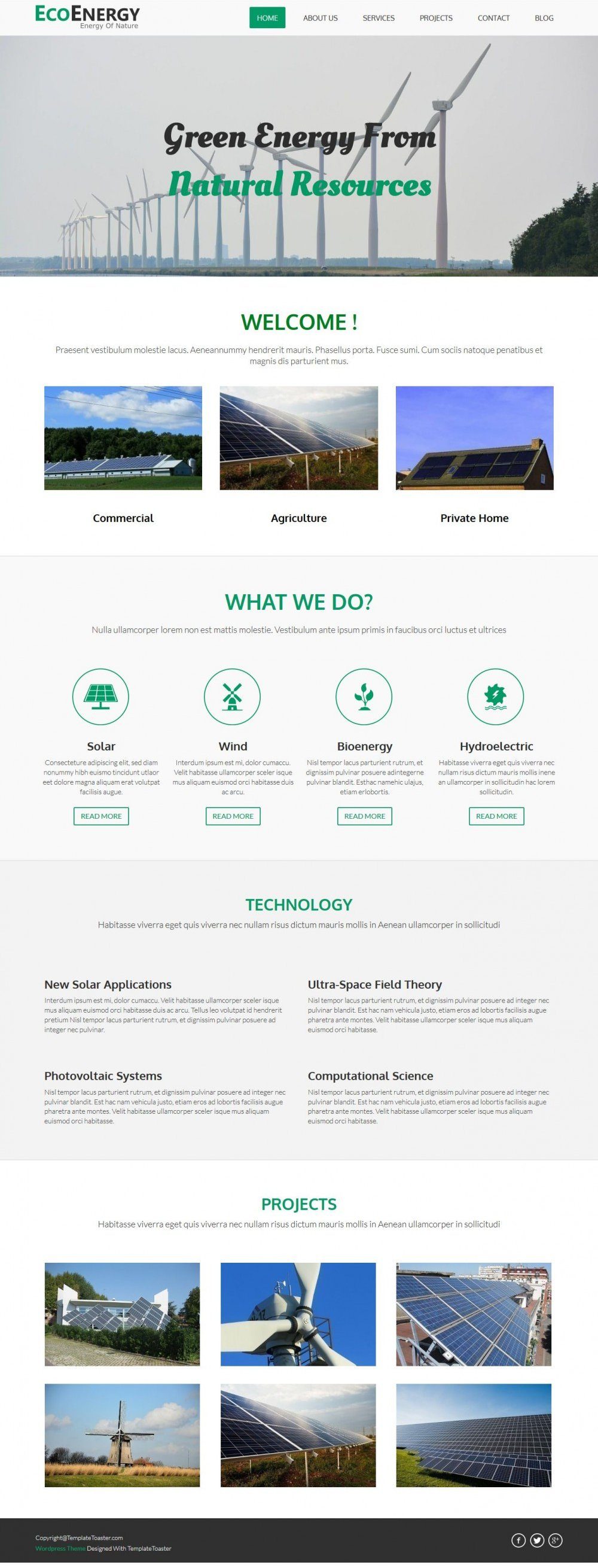 Eco Energy - Eco Friendly/Green Energy WordPress Theme