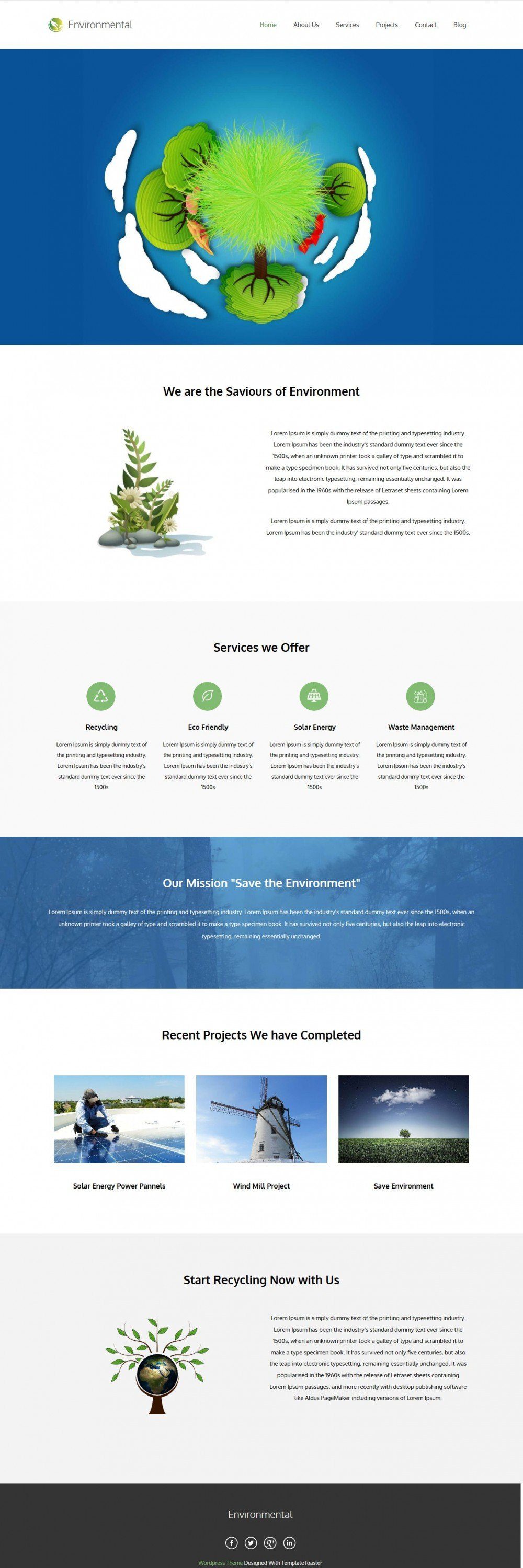 Environmental - Environment/Nature WordPress Theme