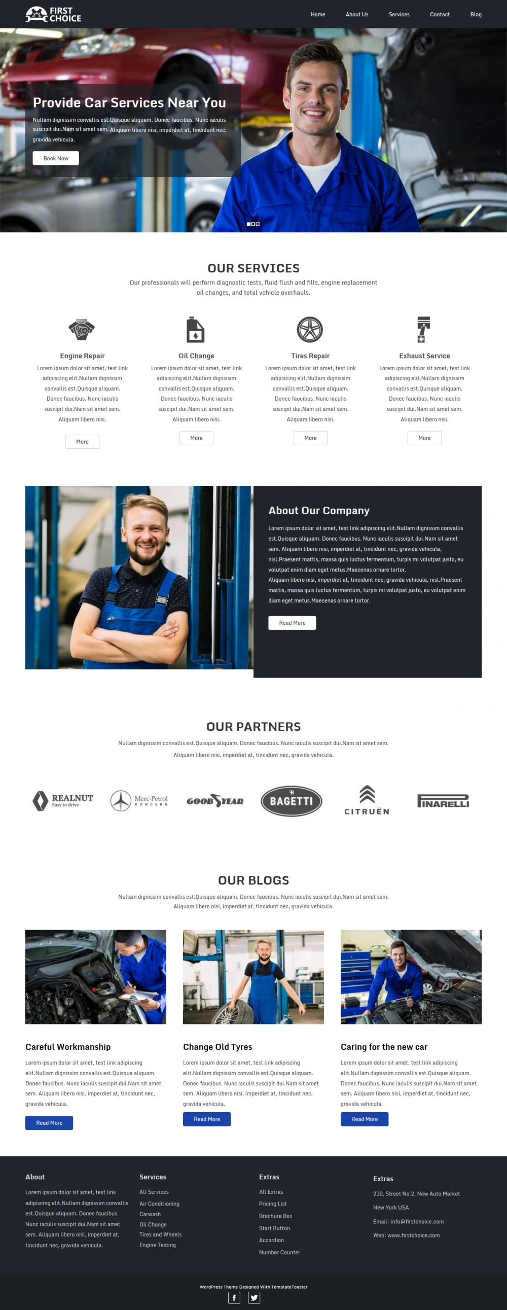 First Choice Auto Repairing Services Free Joomla Template