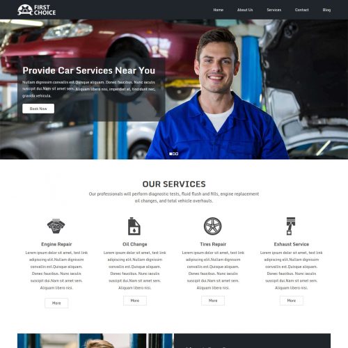 First Choice Auto Repairing Services Free WordPress Theme