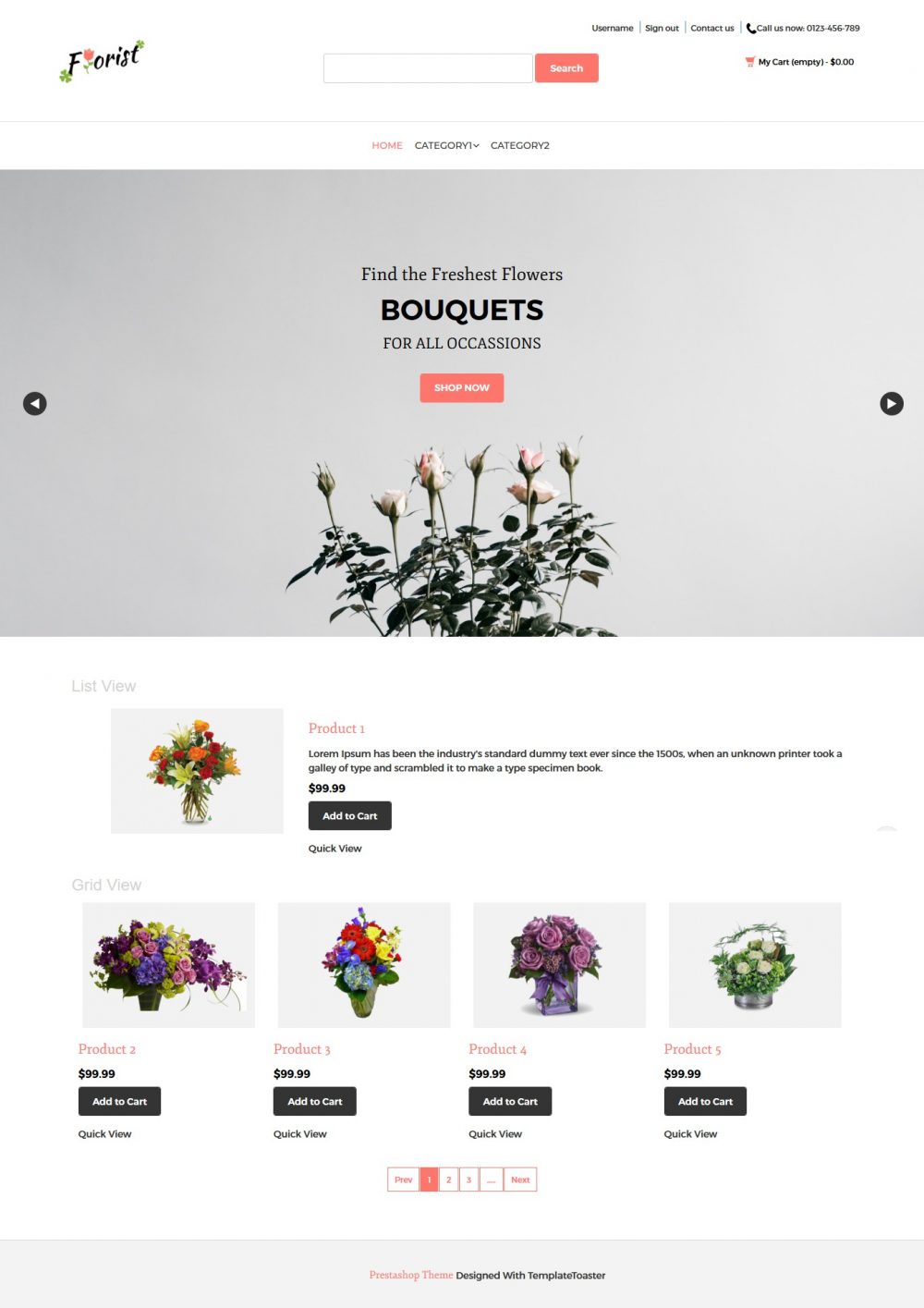 Florist - Flower Shop PrestaShop Theme