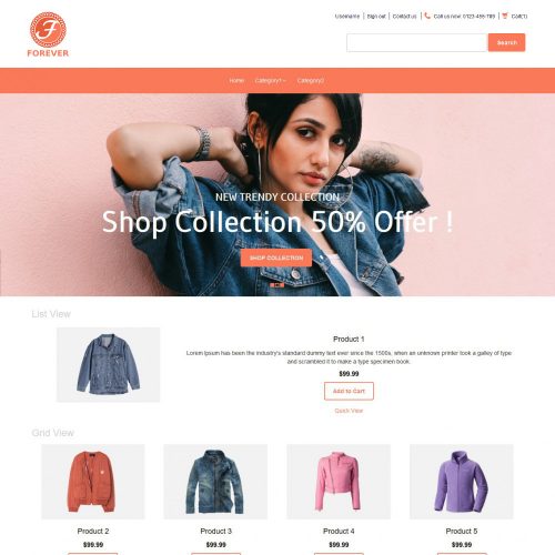 Forever Online Cloth Store PrestaShop Theme