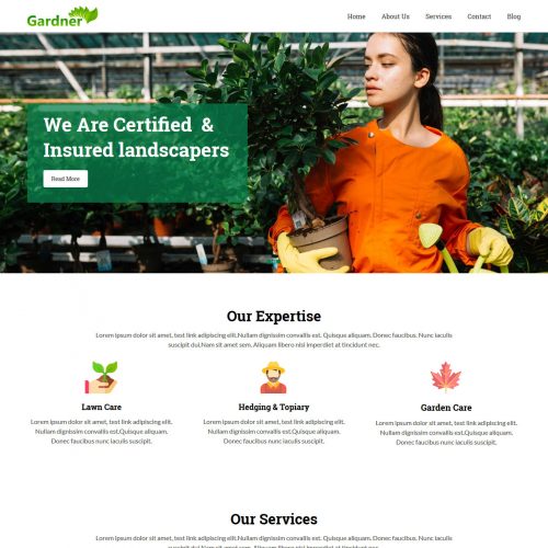 Gardener Gardening and Landscaping Free WordPress Theme