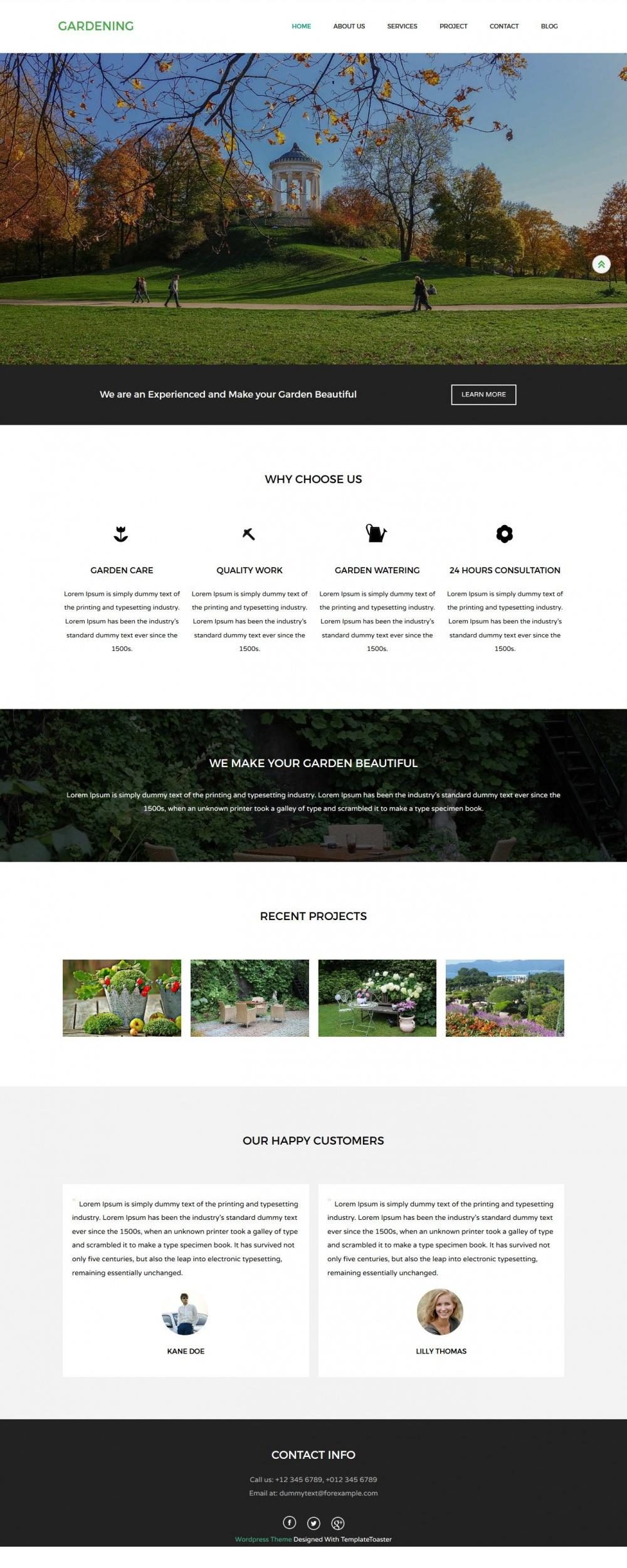 Gardening - Eco Nature/Garden WordPress Theme