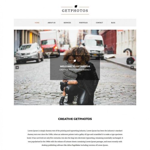 Get Photos - Creative/Stunning Photography WordPress Theme