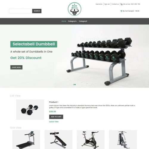 Gym Store - Fitness Equipment Shop PrestaShop Theme