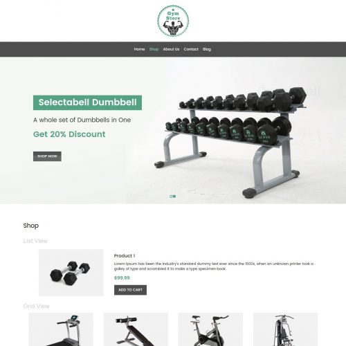 Gym Store - Fitness Equipment Shop WooCommerce Theme