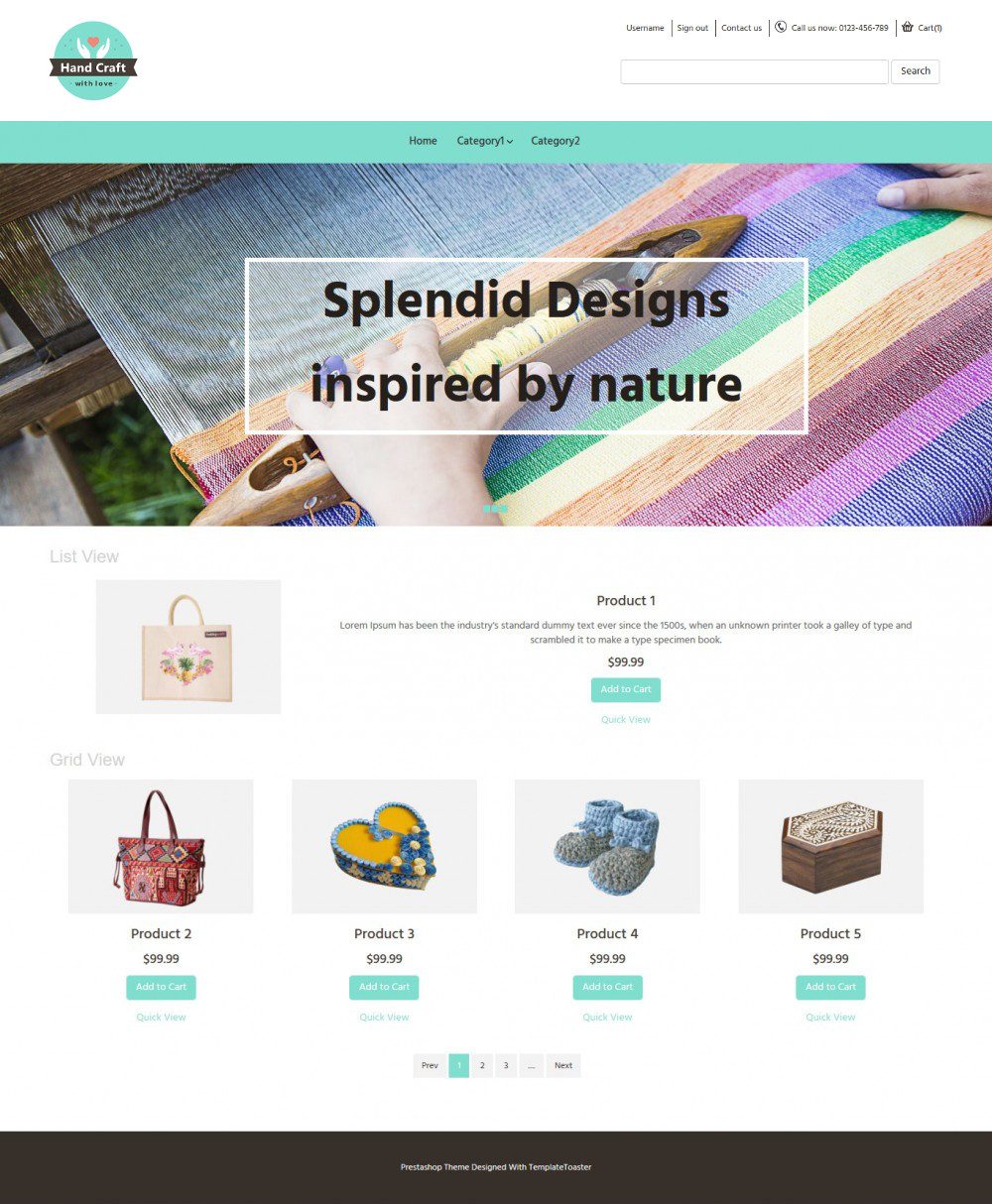 Hand Craft Items PrestaShop Theme