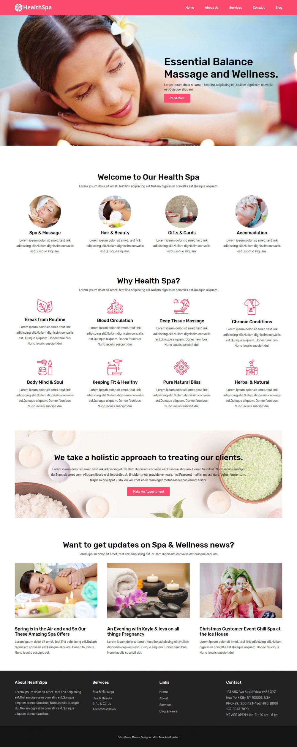 HealthSpa Salon and Spa Free Joomla Template