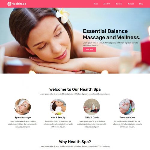HealthSpa Salon and Spa Free Joomla Template