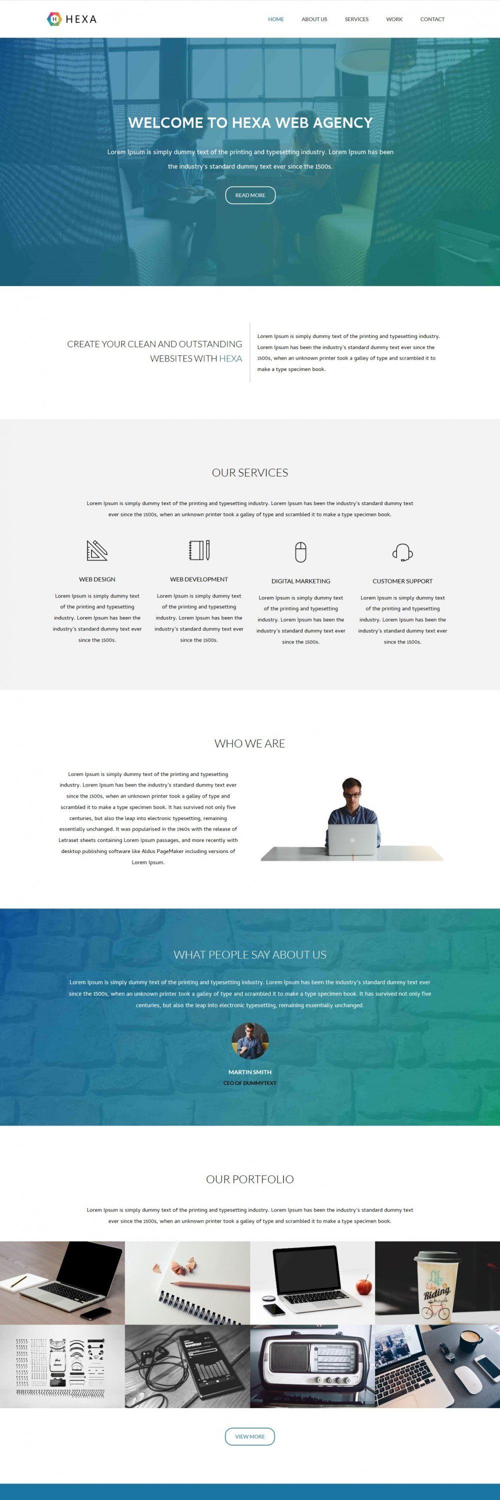 Hexa - Creative Multipurpose Web Agency WordPress Theme