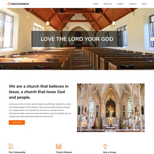 Holy Church Free WordPress Theme For Church