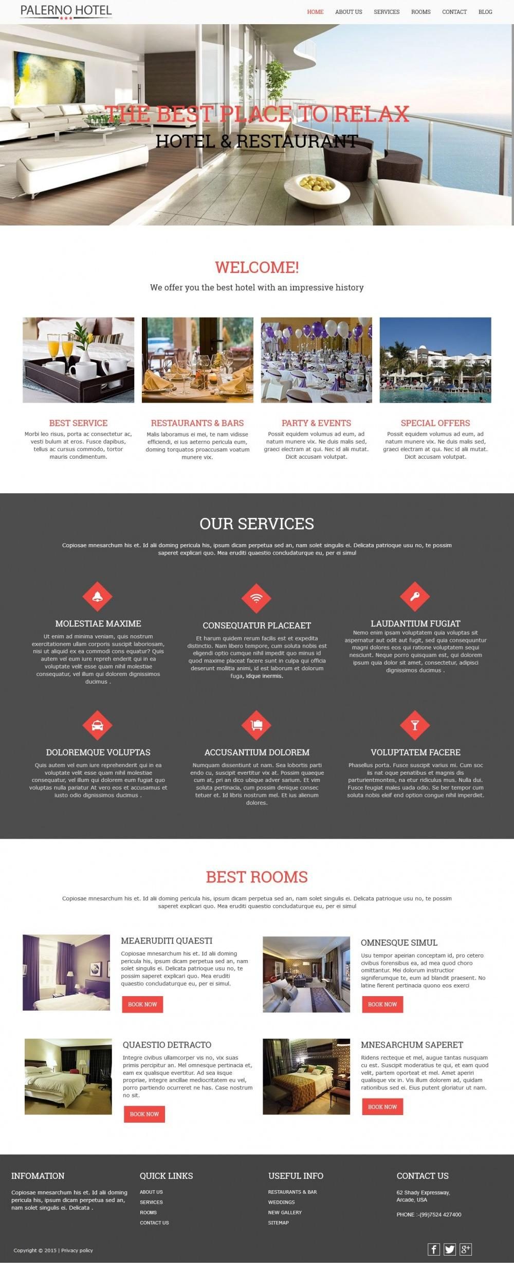 Hotel Palerno - WordPress Theme for Hotel/Restaurant