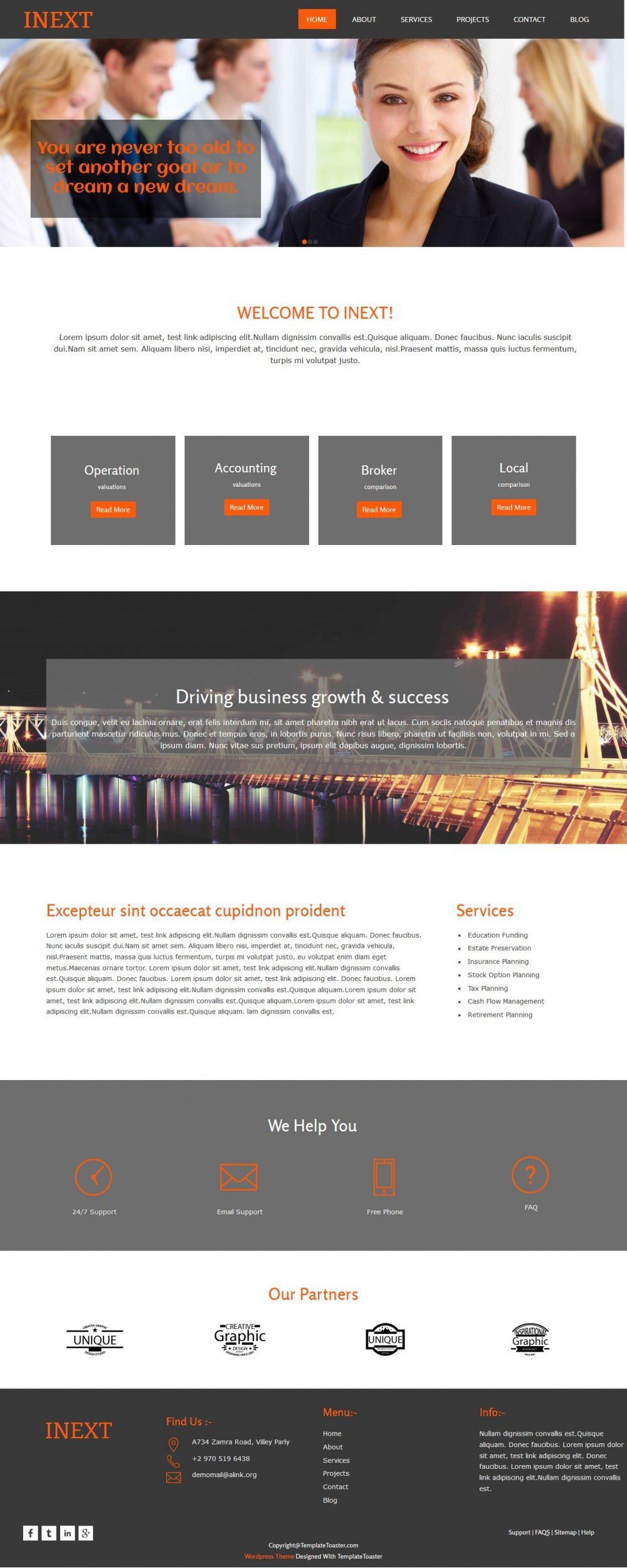 Inext - Business/Consultant WordPress Theme