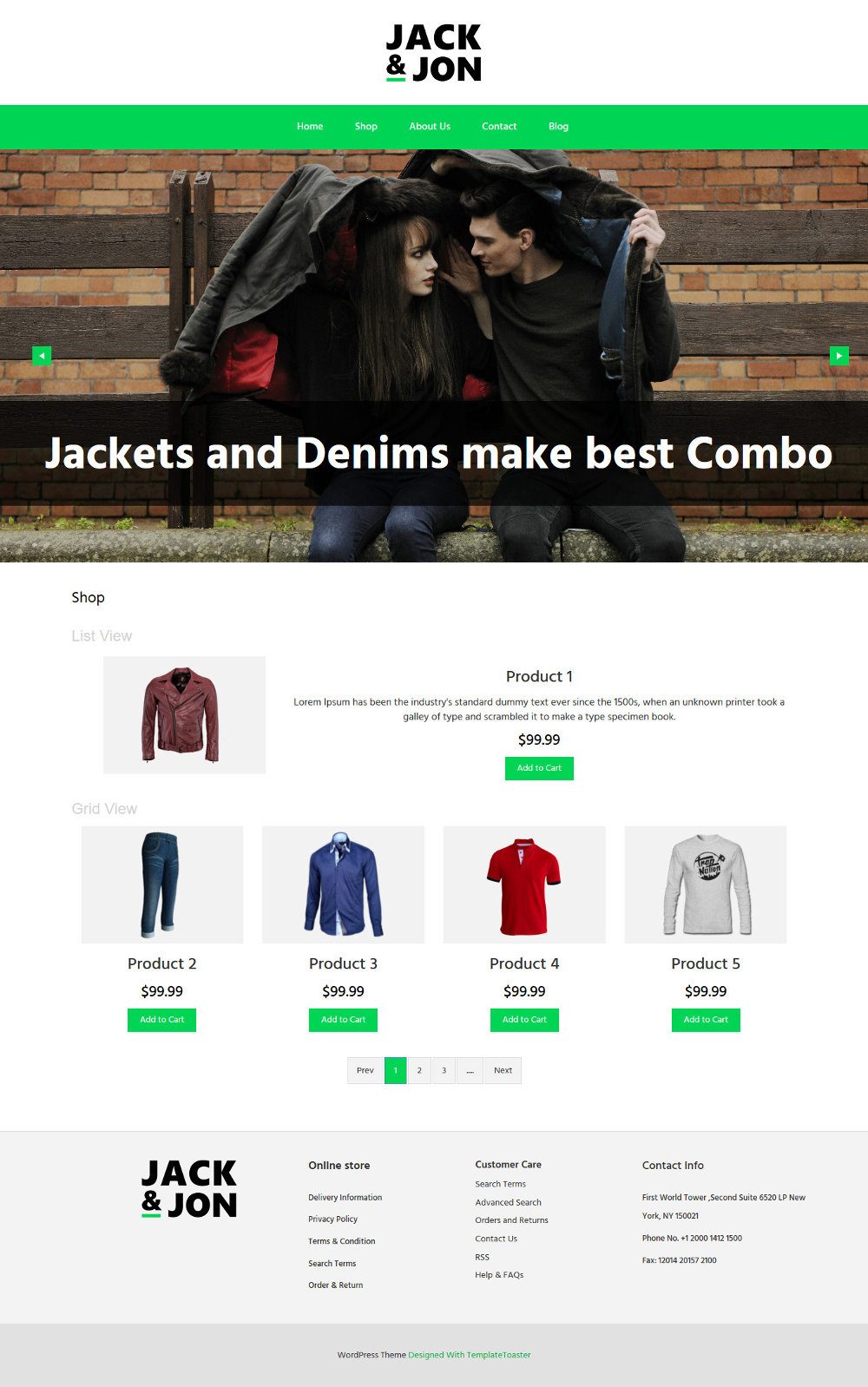 Jack & Jon Clothing WooCommerce Theme