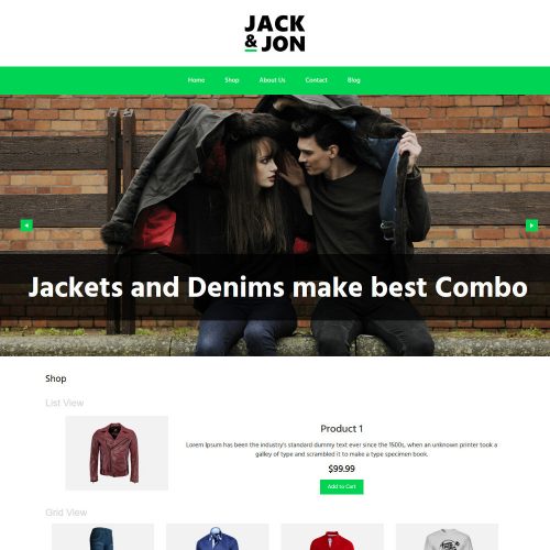 Jack & Jon Clothing WooCommerce Theme