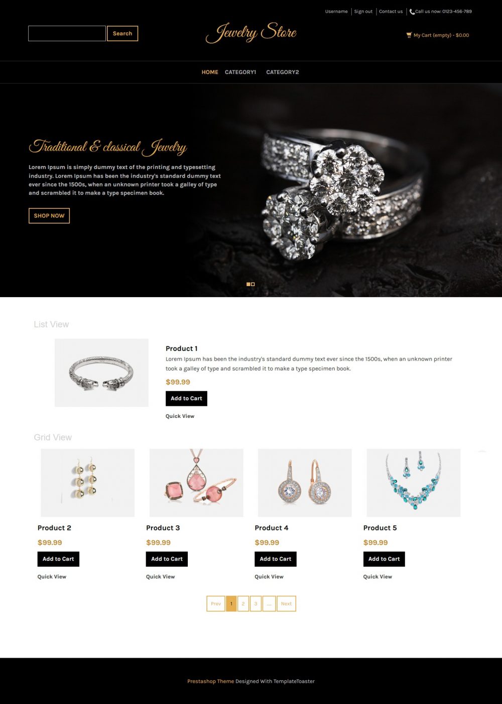 Jewelry Store - PrestaShop Theme
