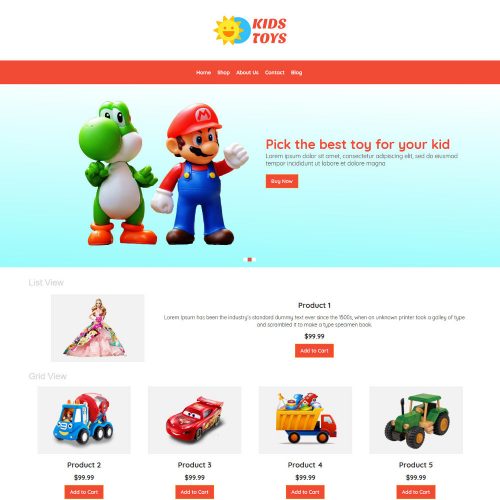 Kids Toys Store WooCommerce Theme