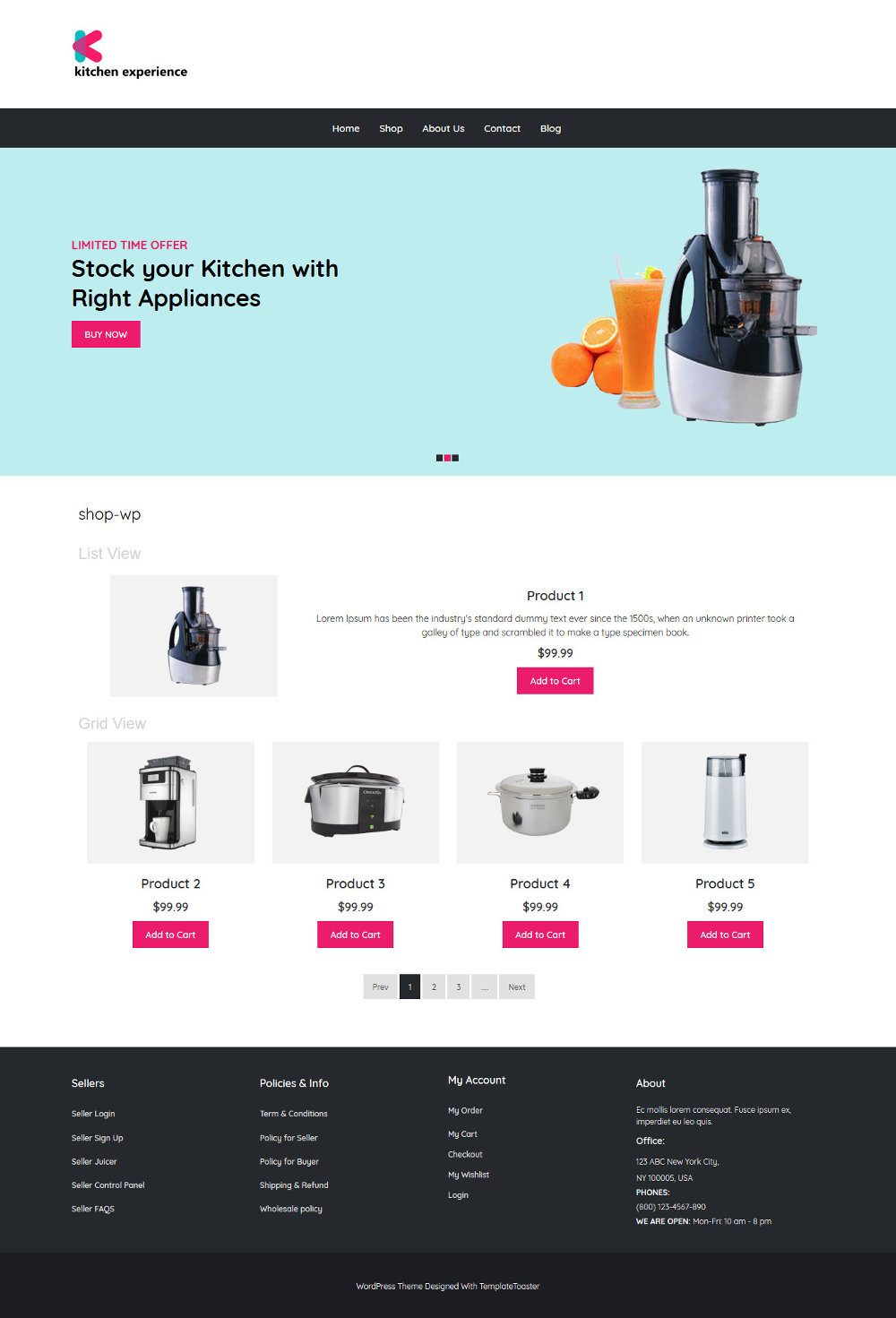 Kitchen Experience Kitchen Appliances WooCommerce Theme