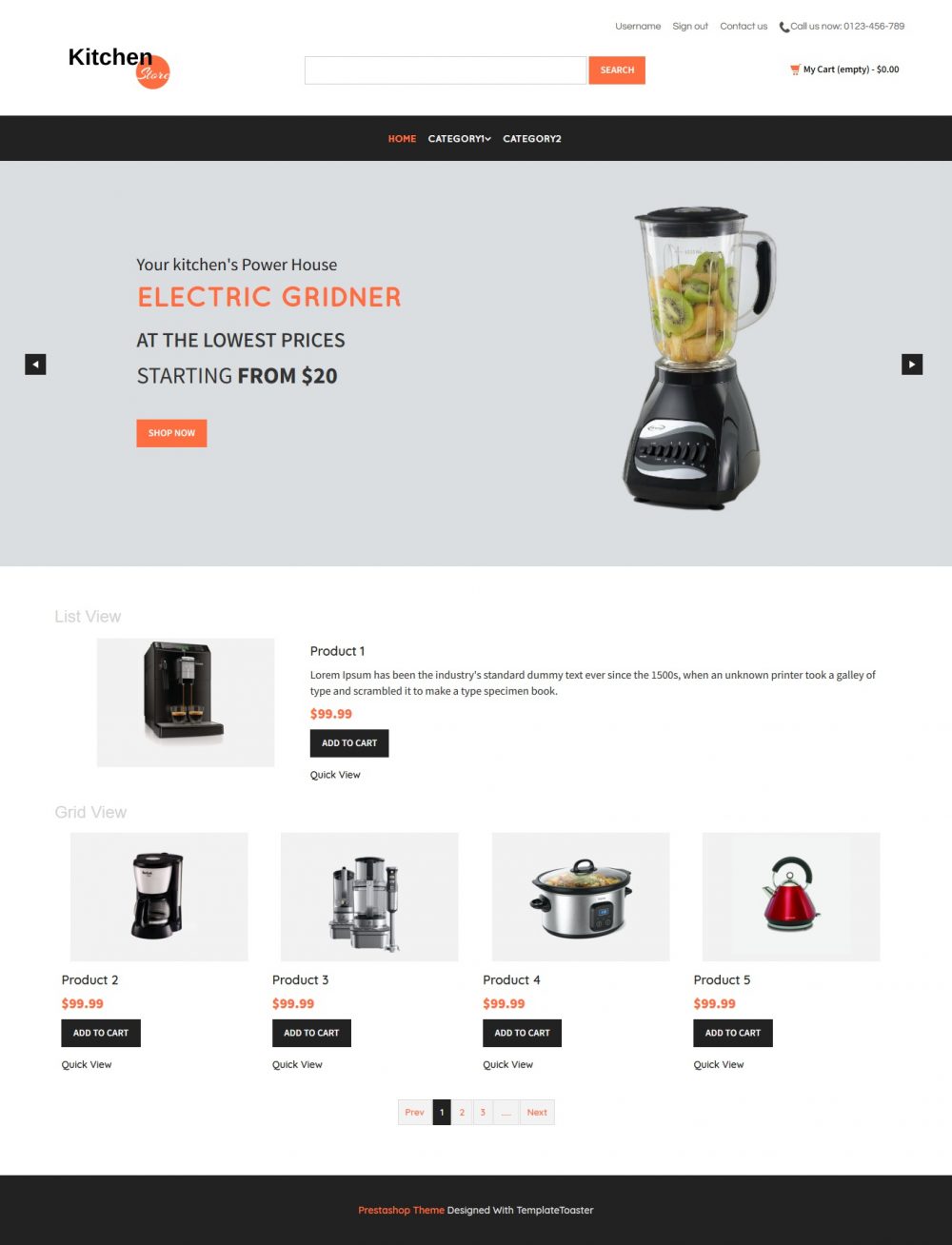 Kitchen Store - PrestaShop Theme