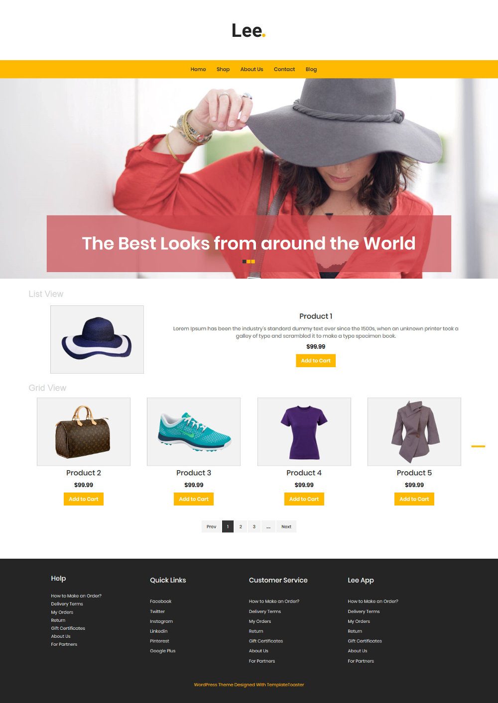 Lee Clothing Store WooCommerce Theme