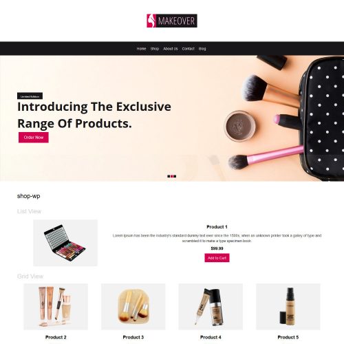 Makeover Makeup Accessories WooCommerce Theme