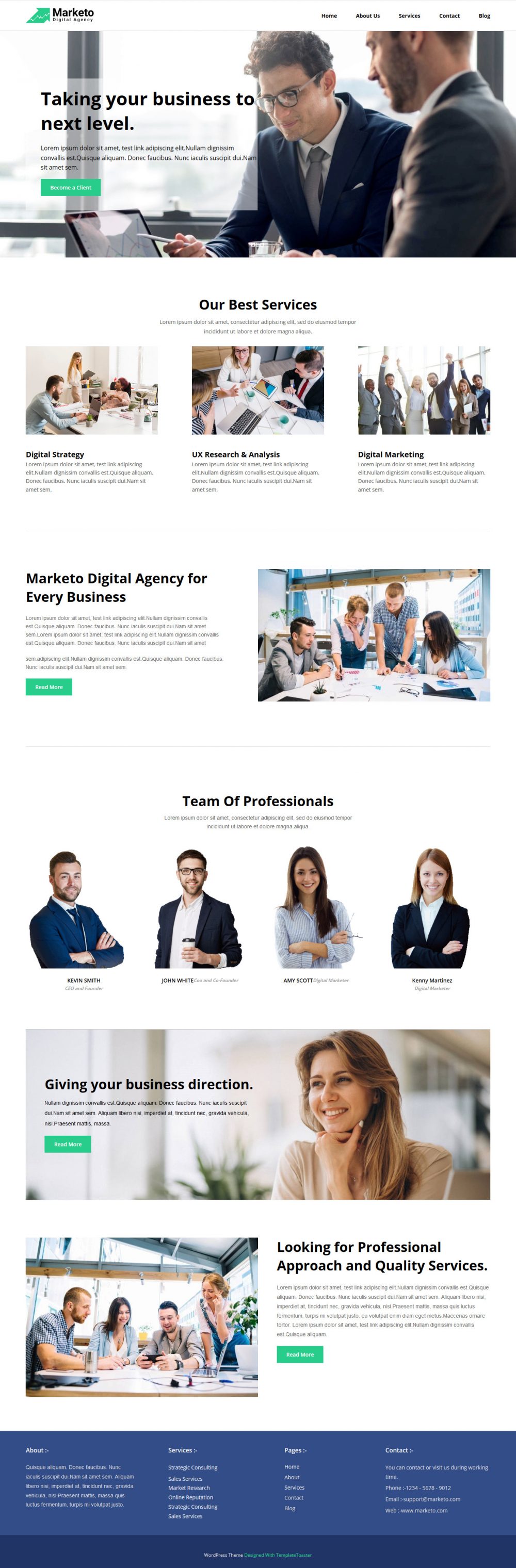 Marketo Marketing Consultancy Services Free WordPress Theme