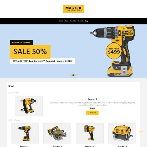 Master Tools Store WooCommerce Theme