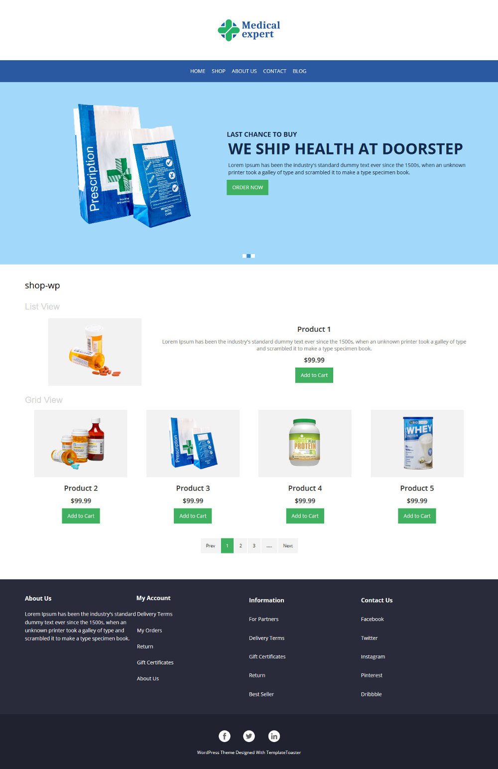 Medical Expert Online Medical Store WooCommerce Theme