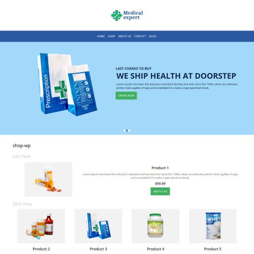 Medical Expert Online Medical Store WooCommerce Theme