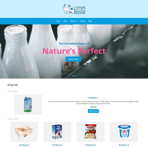 Milk Dairy Fresh Dairy Products WooCommerce Theme