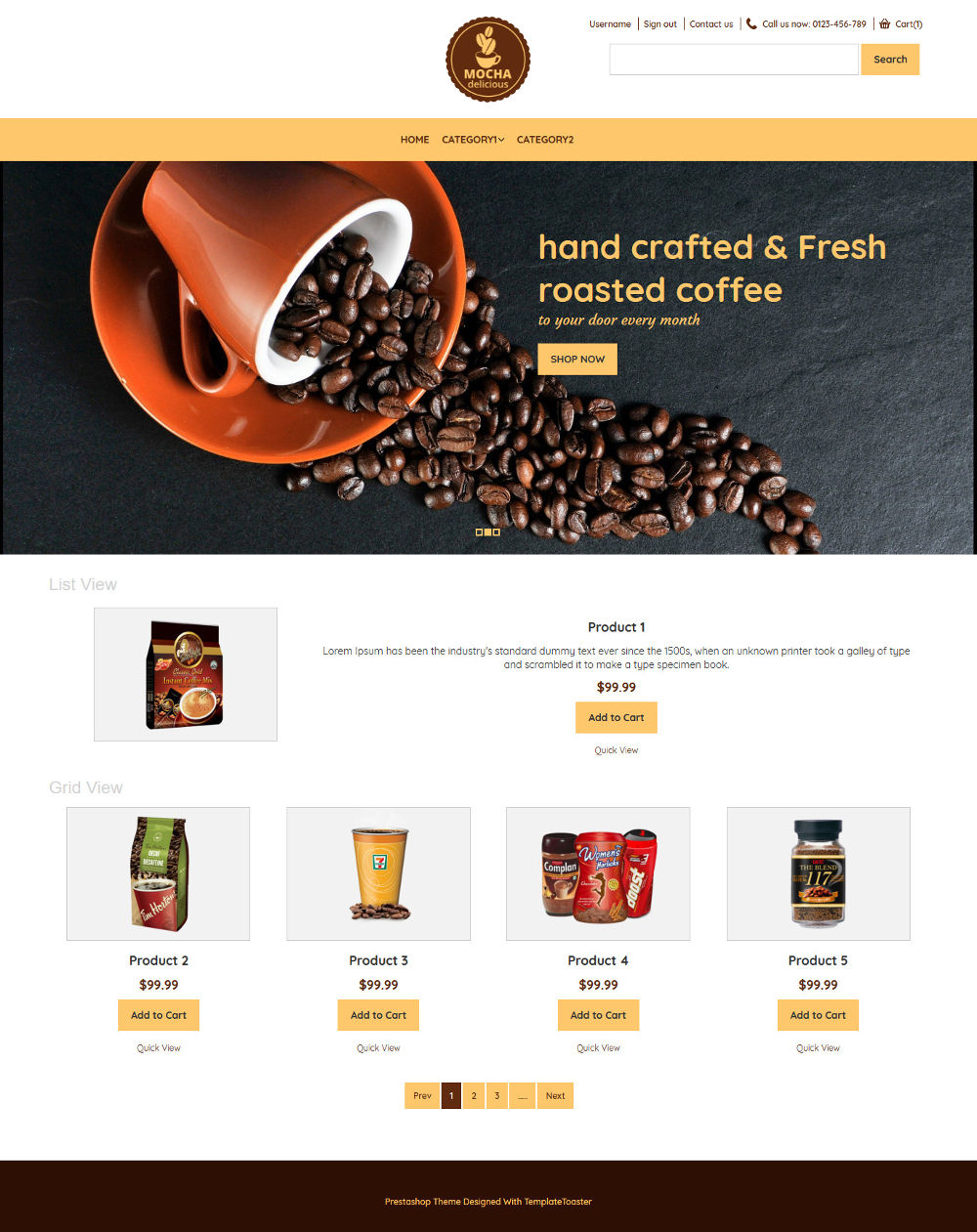 Prestashop Theme Arabica - Coffee and Tea, Equipment for Making Drinks