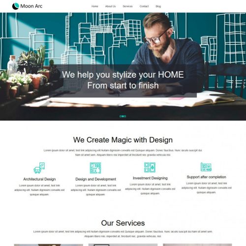 Moon Arc Interior Design Studio Free Joomla Template