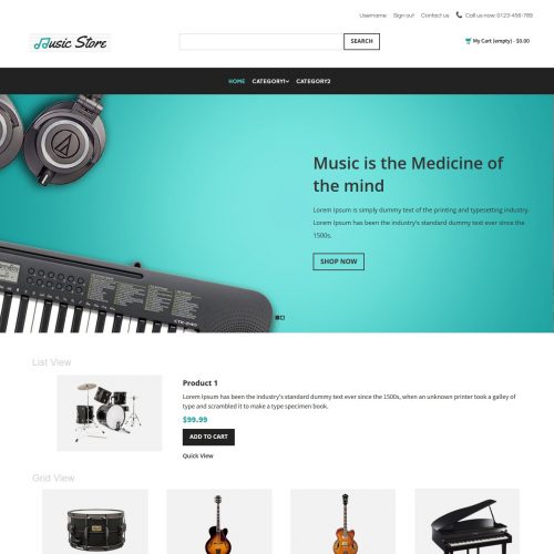 Music Store - Music Instruments Prestashop Theme